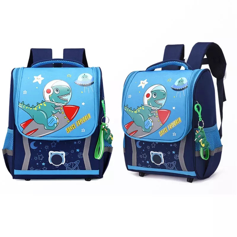 School kids backpack student book bag kindergarten primary Dinosaur
